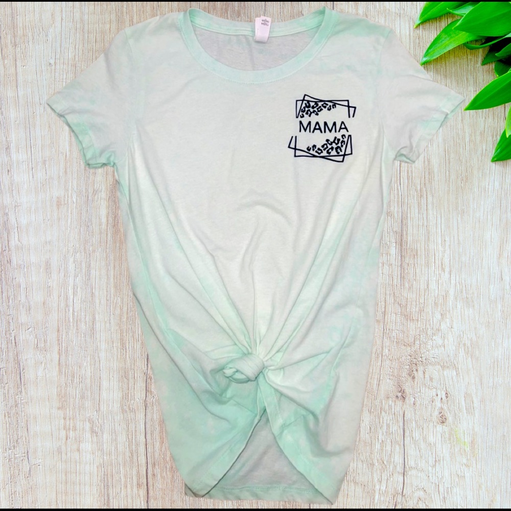 Mint Bleached Mama T Shirt